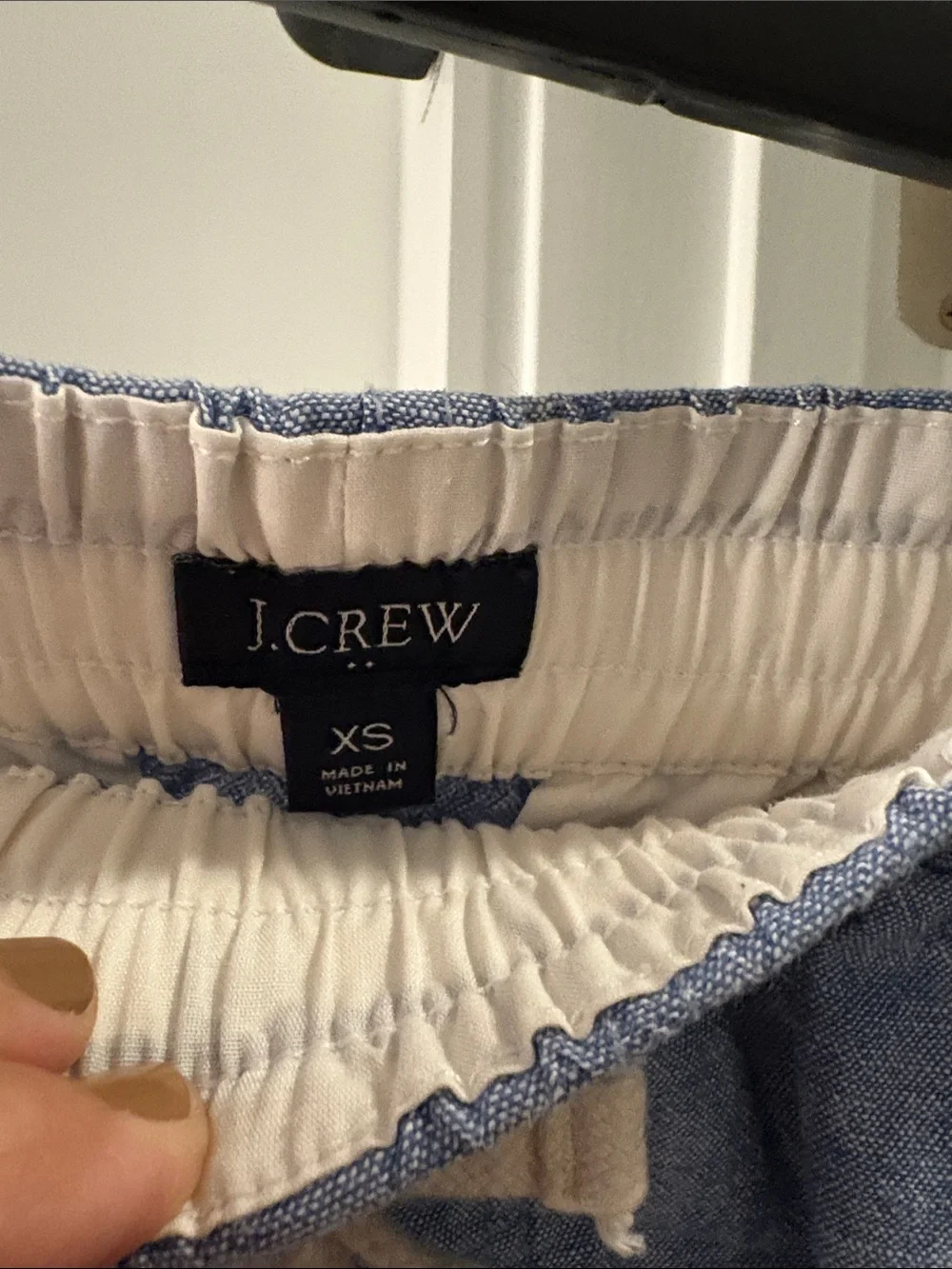J. Crew Light Blue Linen-Blend Drawstring Hybrid Shorts